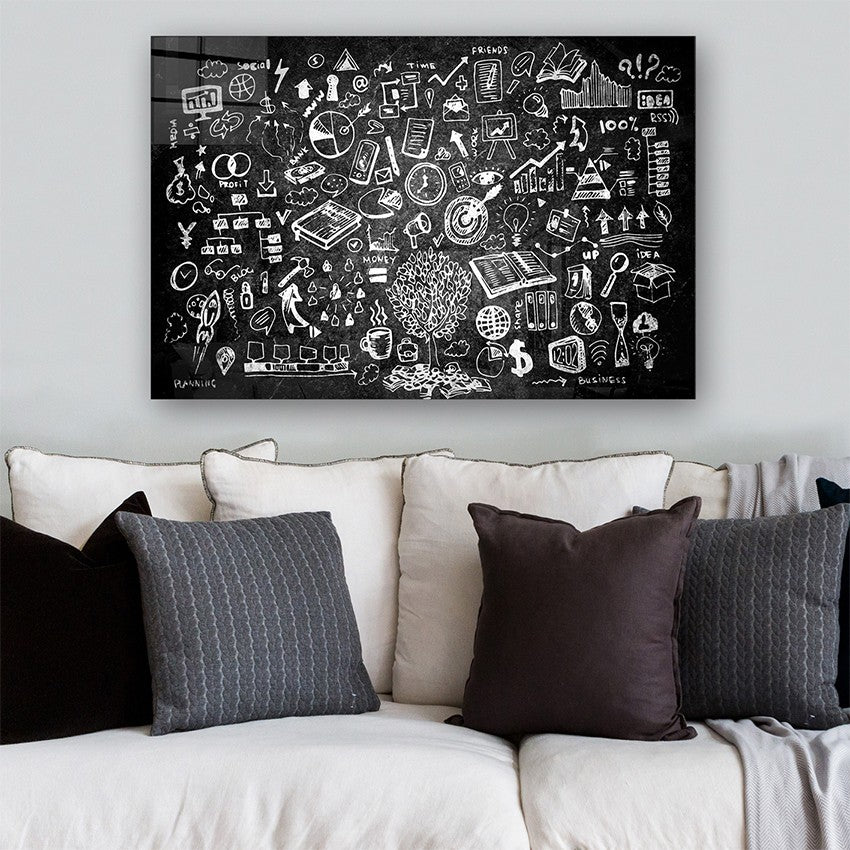 Quadro Decorativo em Vidro Temperado Multicolor 50x70cm - Arte Moderna para Parede