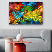 Quadro Decorativo em Vidro Temperado Multicolor 40x60cm - Arte Moderna para Parede