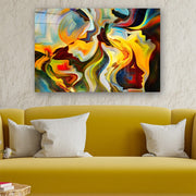 Quadro Decorativo em Vidro Temperado Multicolor 40x60cm - Arte Moderna para Parede