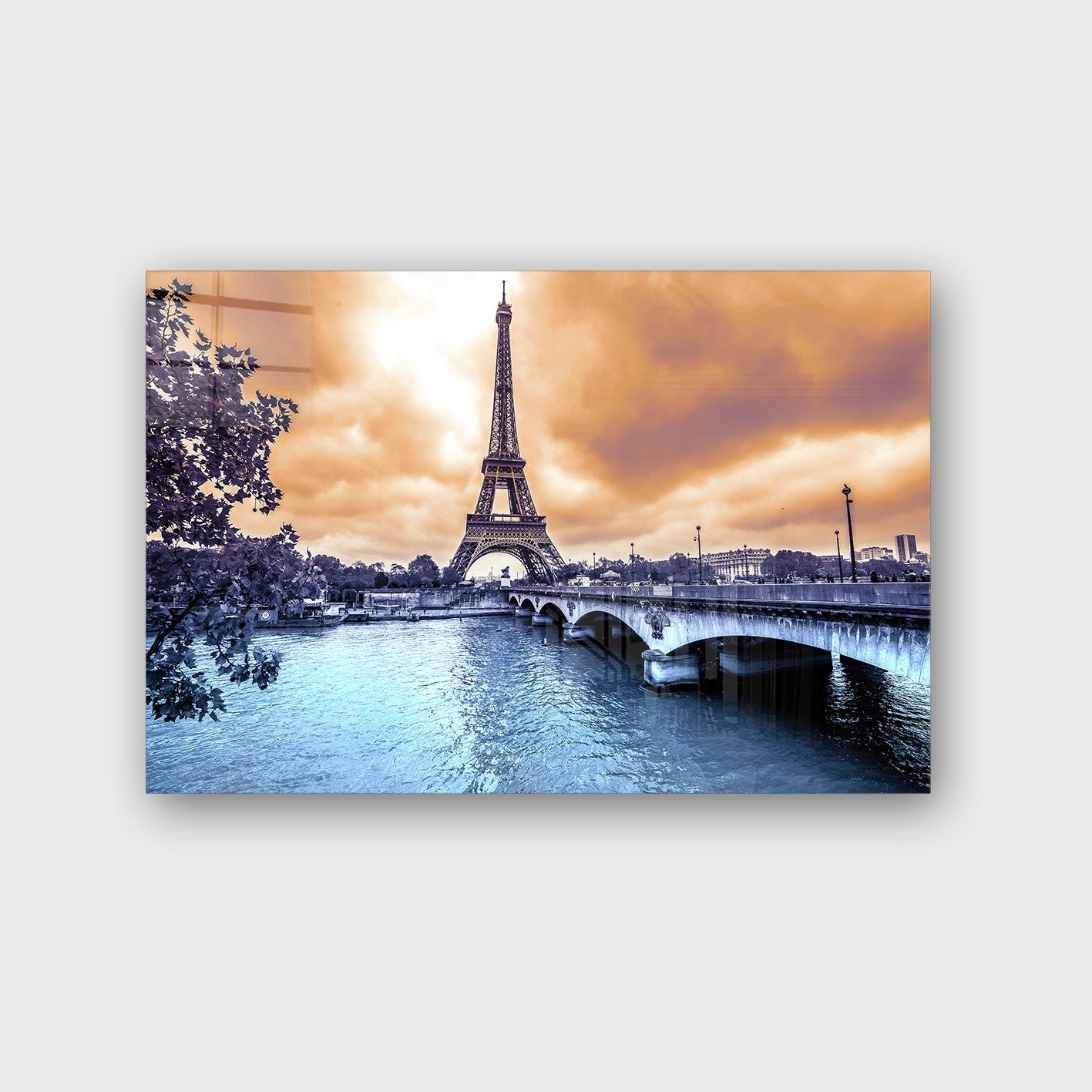 Quadro Decorativo em Vidro Temperado Multicolor 40x60cm - Arte Moderna para Parede