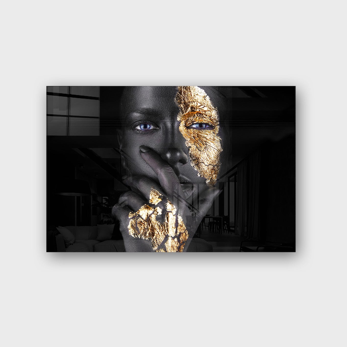 Quadro Decorativo em Vidro Temperado Multicolor 50x70cm - Arte Moderna para Parede