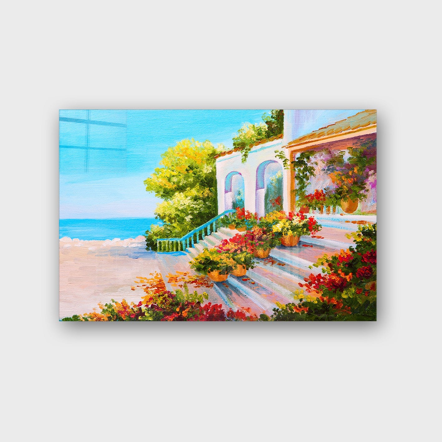 Quadro Decorativo em Vidro Temperado Multicolor 50x70cm - Arte Moderna para Parede
