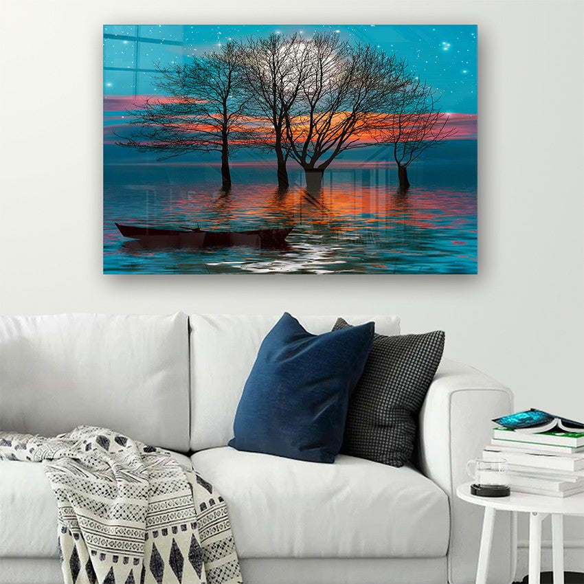 Quadro Decorativo em Vidro Temperado Multicolor 40x60cm - Arte Moderna para Parede