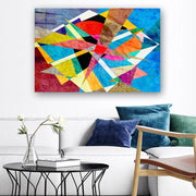 Quadro Decorativo em Vidro Temperado Multicolor 70x100cm - Arte Moderna para Parede