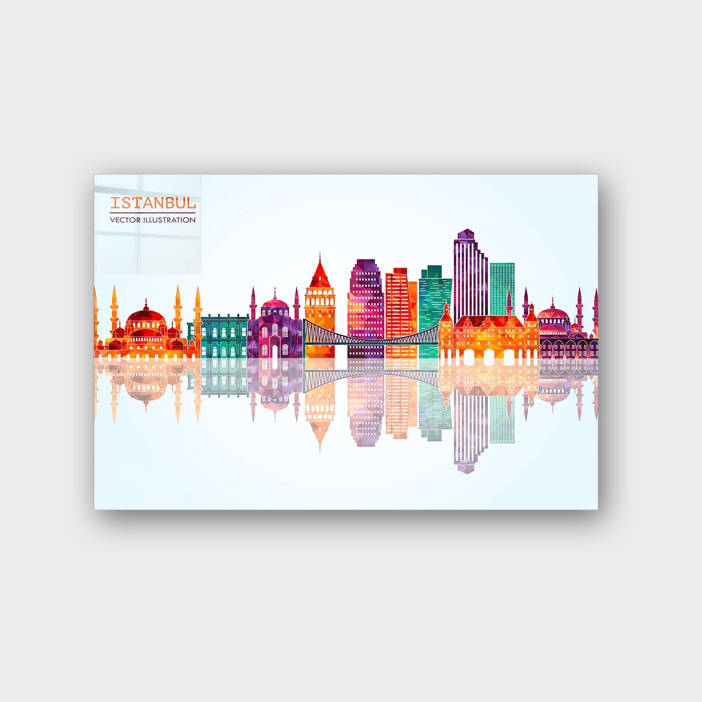 Quadro Decorativo em Vidro Temperado Multicolor 70x100cm - Arte Moderna para Parede