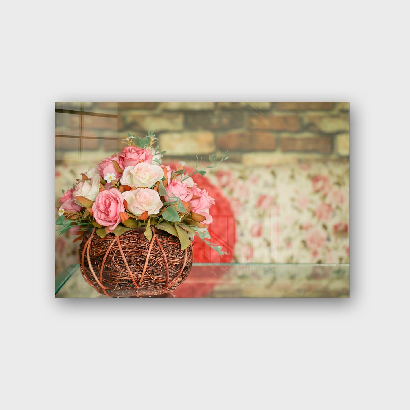 Quadro Decorativo em Vidro Temperado Multicolor 40x60cm - Arte Moderna para Parede