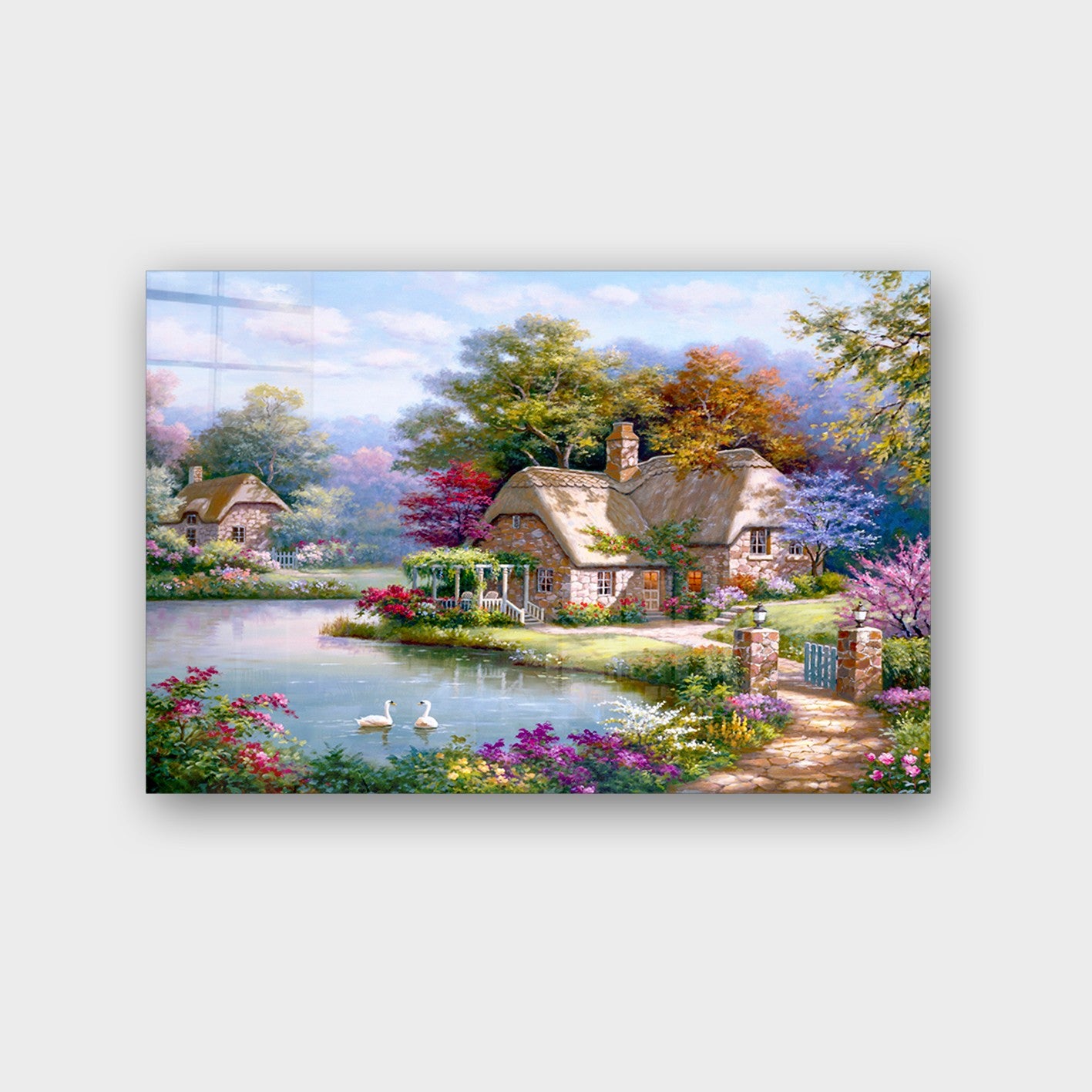 Quadro Decorativo em Vidro Temperado Multicolor 40x60cm - Arte Moderna para Parede