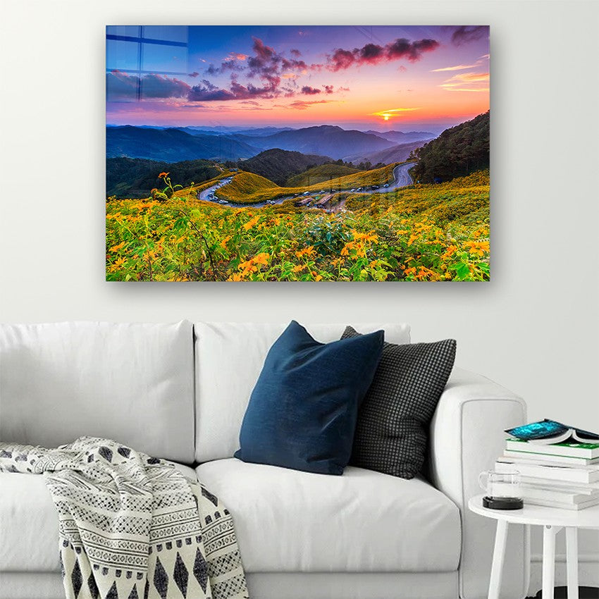 Quadro Decorativo em Vidro Temperado Multicolor 70x100cm - Arte Moderna para Parede