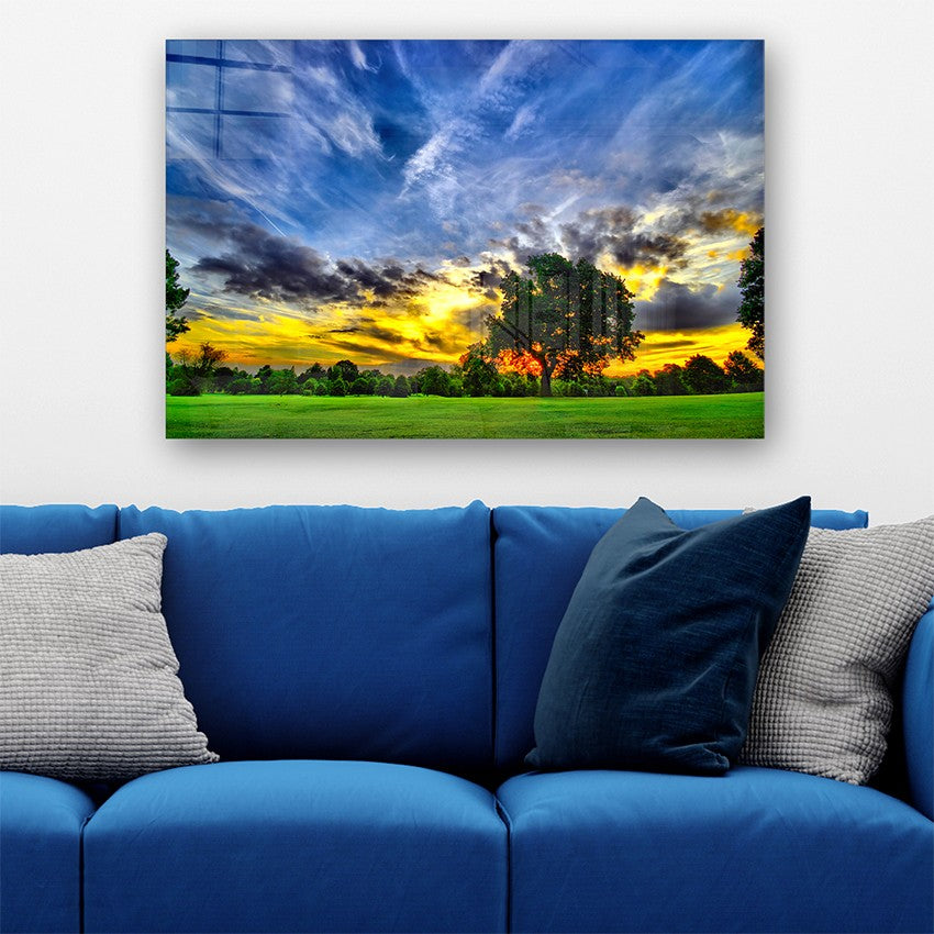 Quadro Decorativo em Vidro Temperado Multicolor 70x100cm - Arte Moderna para Parede