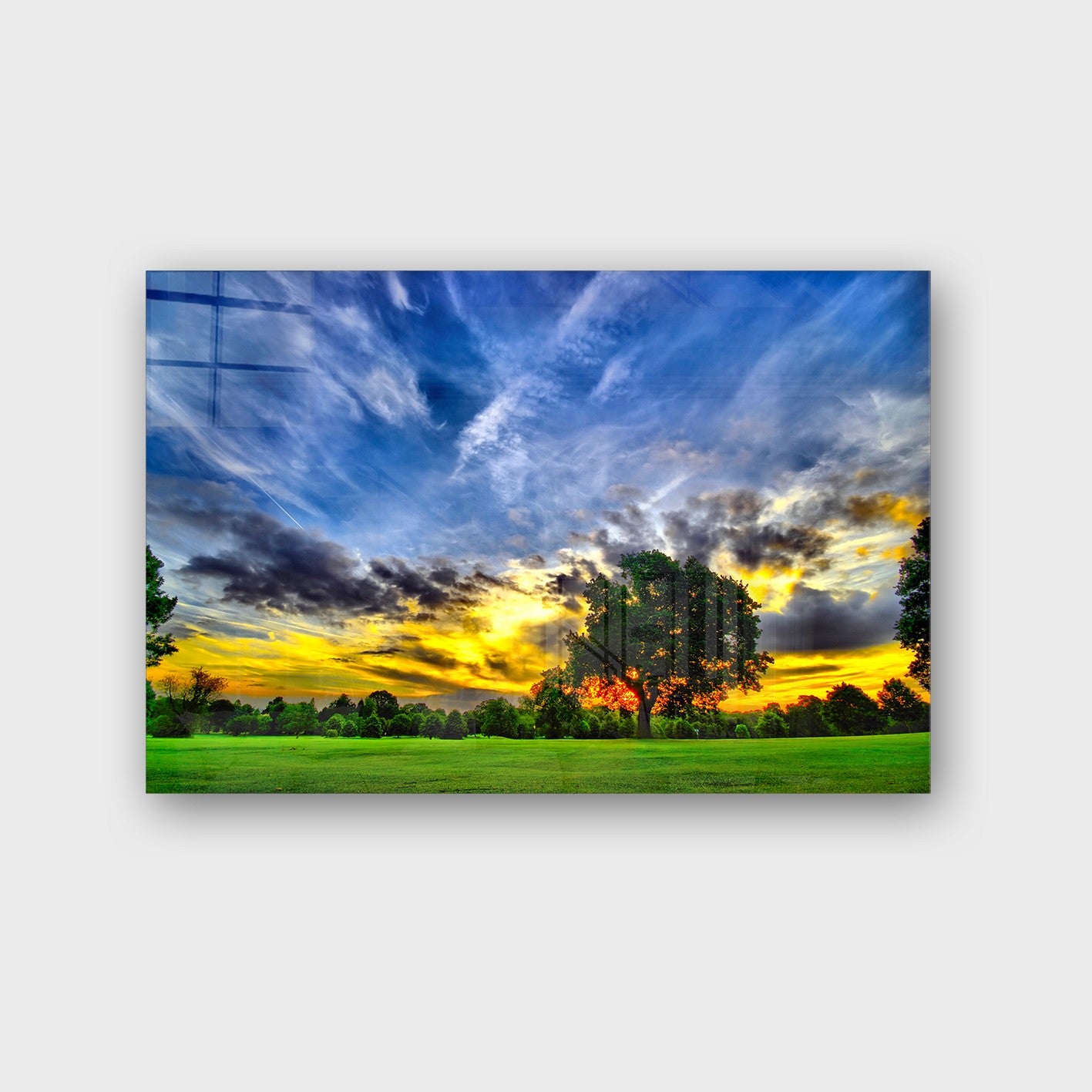 Quadro Decorativo em Vidro Temperado Multicolor 70x100cm - Arte Moderna para Parede