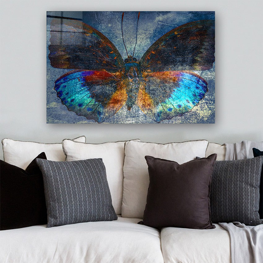 Quadro Decorativo em Vidro Temperado Multicolor 40x60cm - Arte Moderna para Parede