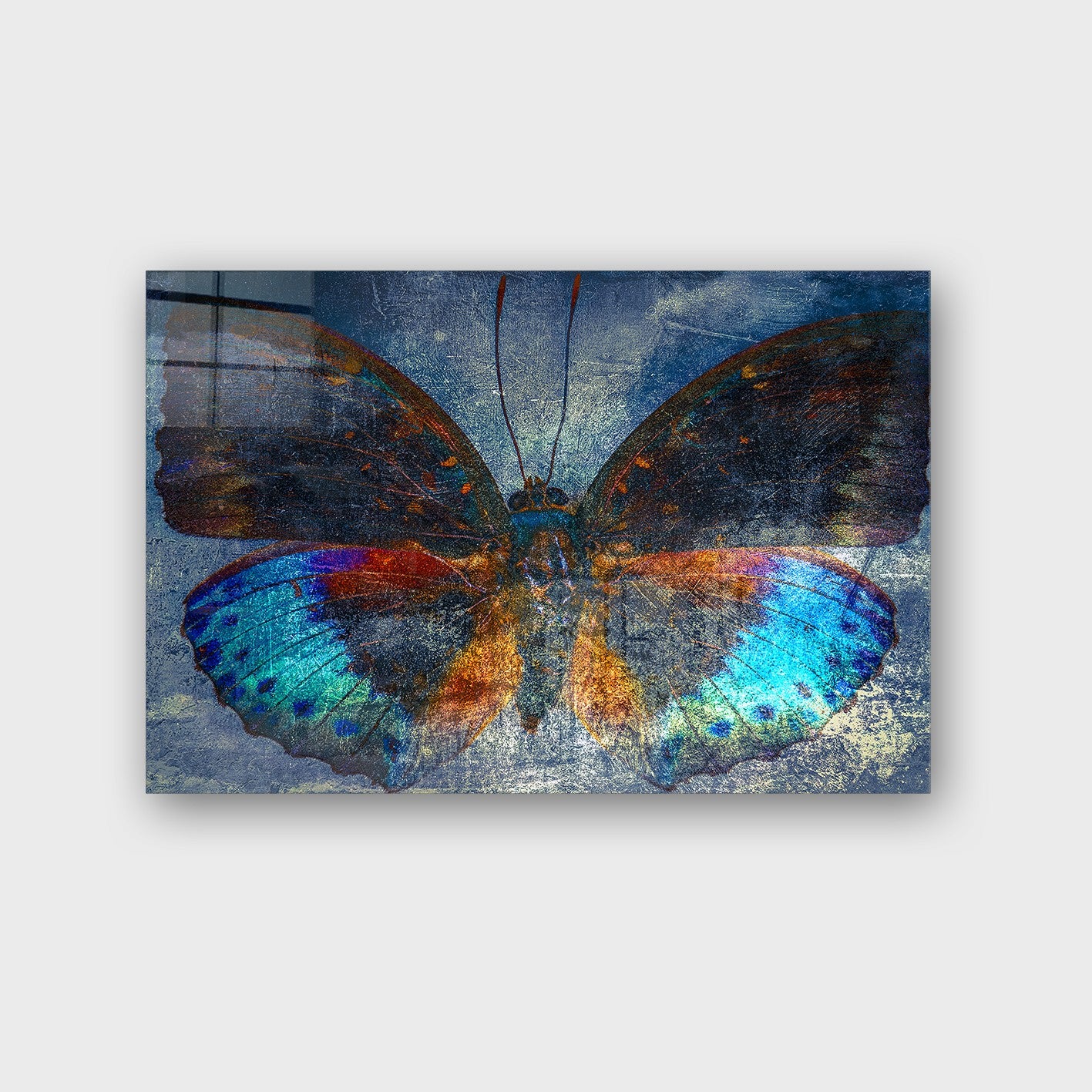 Quadro Decorativo em Vidro Temperado Multicolor 40x60cm - Arte Moderna para Parede