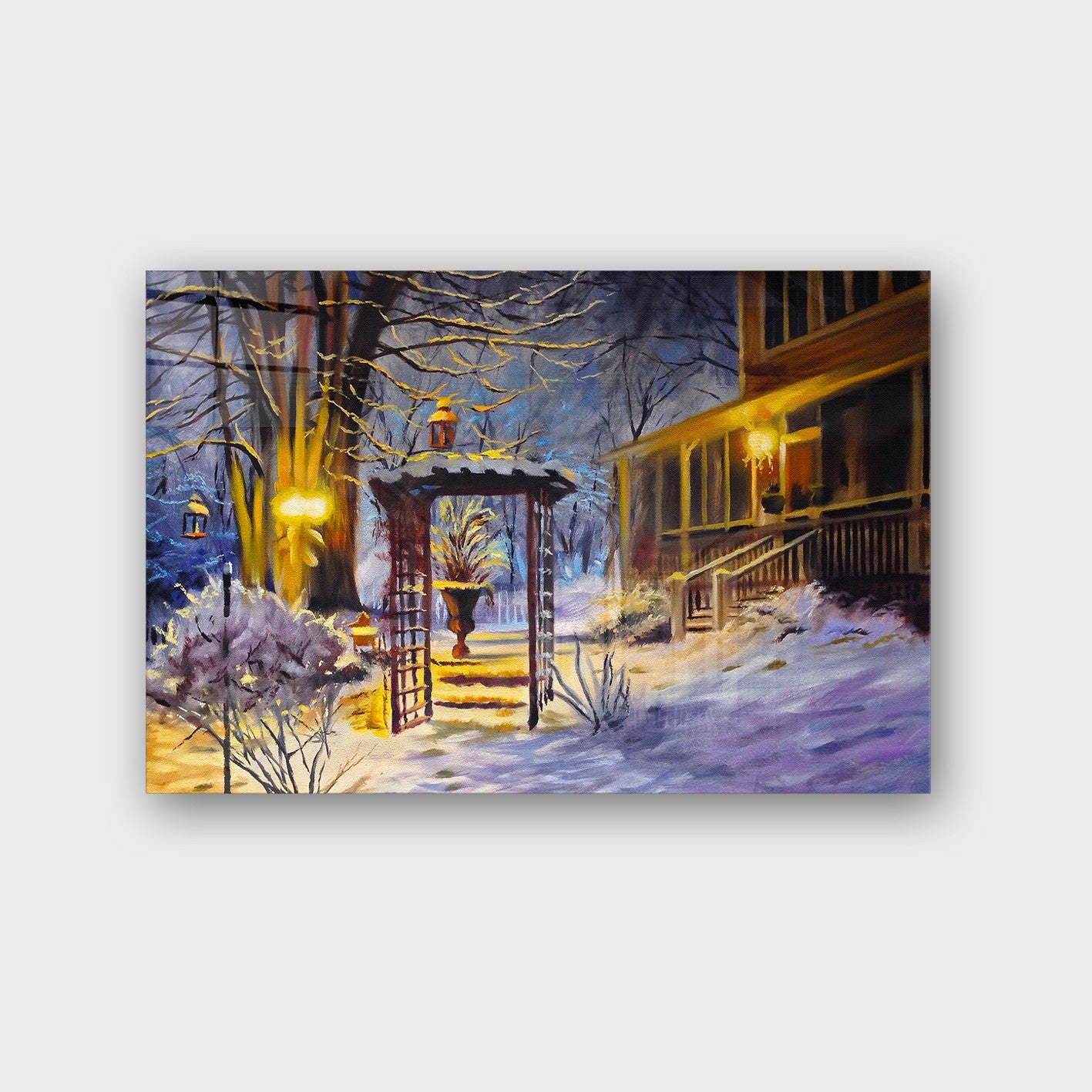 Quadro Decorativo em Vidro Temperado Multicolor 70x100cm - Arte Moderna para Parede