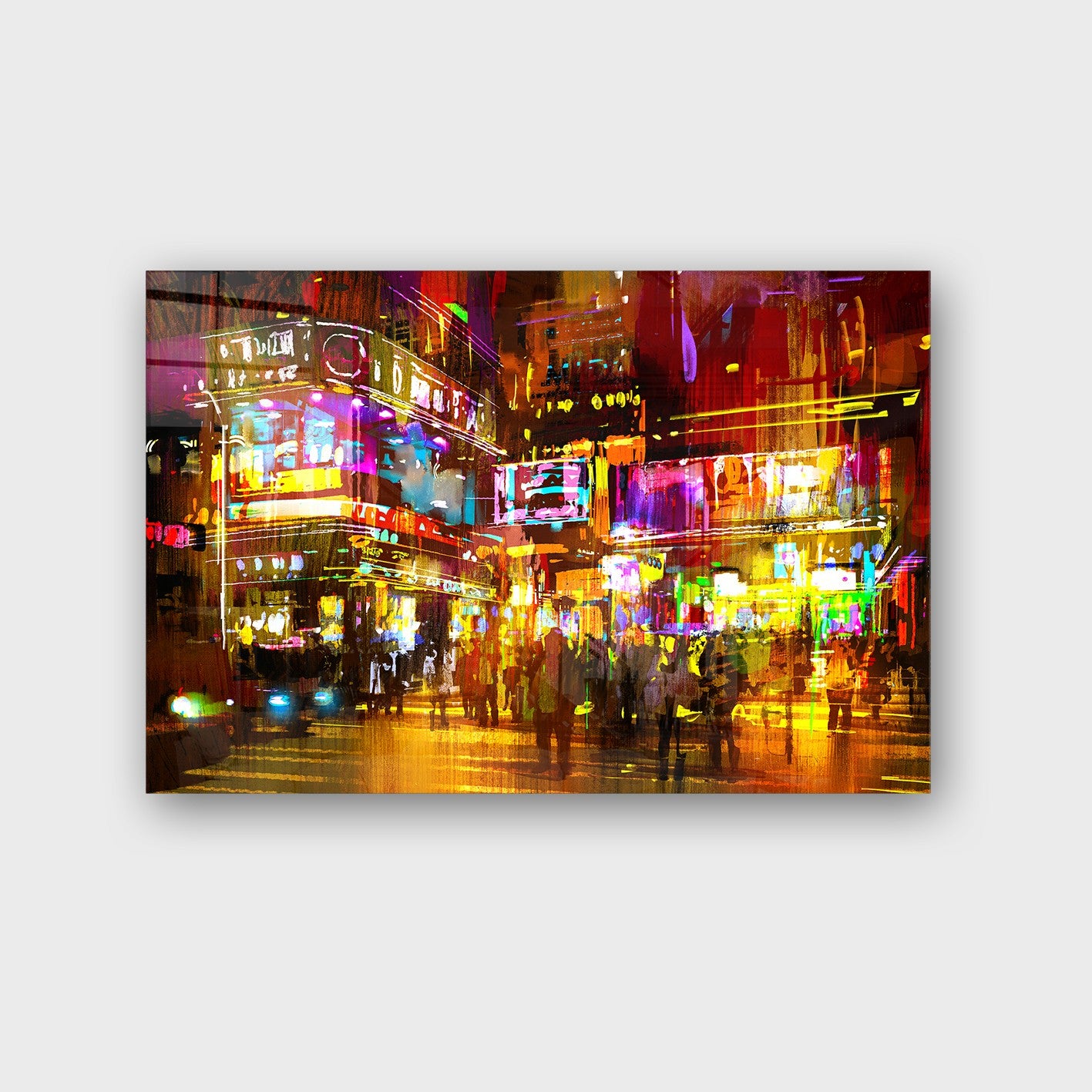 Quadro Decorativo em Vidro Temperado Multicolor 70x100cm - Arte Moderna para Parede