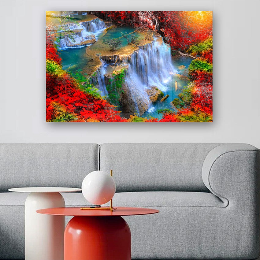 Quadro Decorativo em Vidro Temperado Multicolor 50x70cm - Arte Moderna para Parede