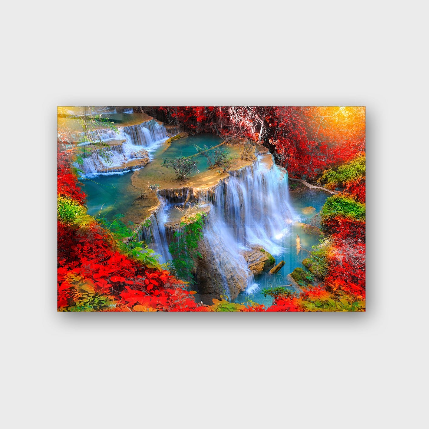 Quadro Decorativo em Vidro Temperado Multicolor 50x70cm - Arte Moderna para Parede