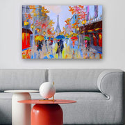 Quadro Decorativo em Vidro Temperado Multicolor 40x60cm - Arte Moderna para Parede