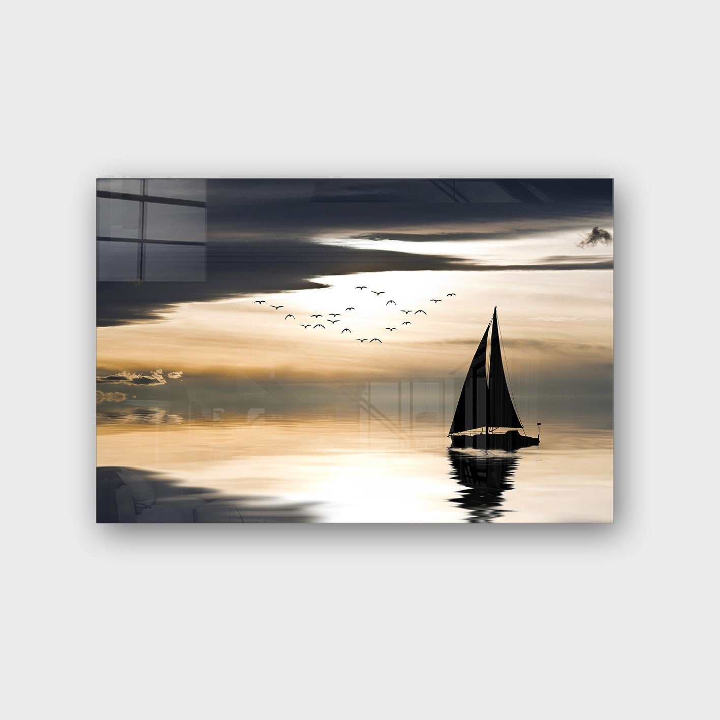 Quadro Decorativo em Vidro Temperado Multicolor 50x70cm - Arte Moderna para Parede