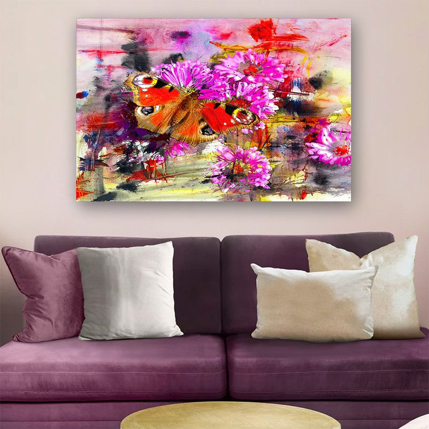 Quadro Decorativo em Vidro Temperado Multicolor 40x60cm - Arte Moderna para Parede