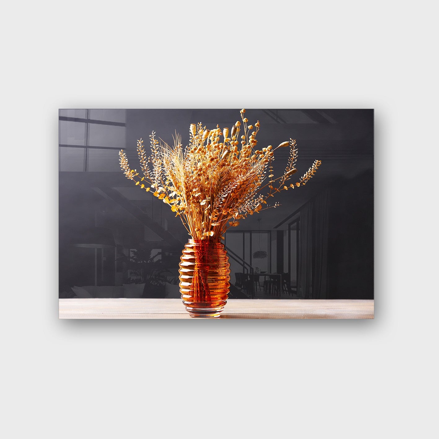 Quadro Decorativo em Vidro Temperado Multicolor 70x100cm - Arte Moderna para Parede