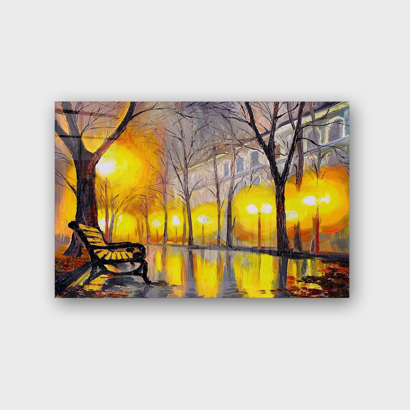 Quadro Decorativo em Vidro Temperado Multicolor 50x70cm - Arte Moderna para Parede