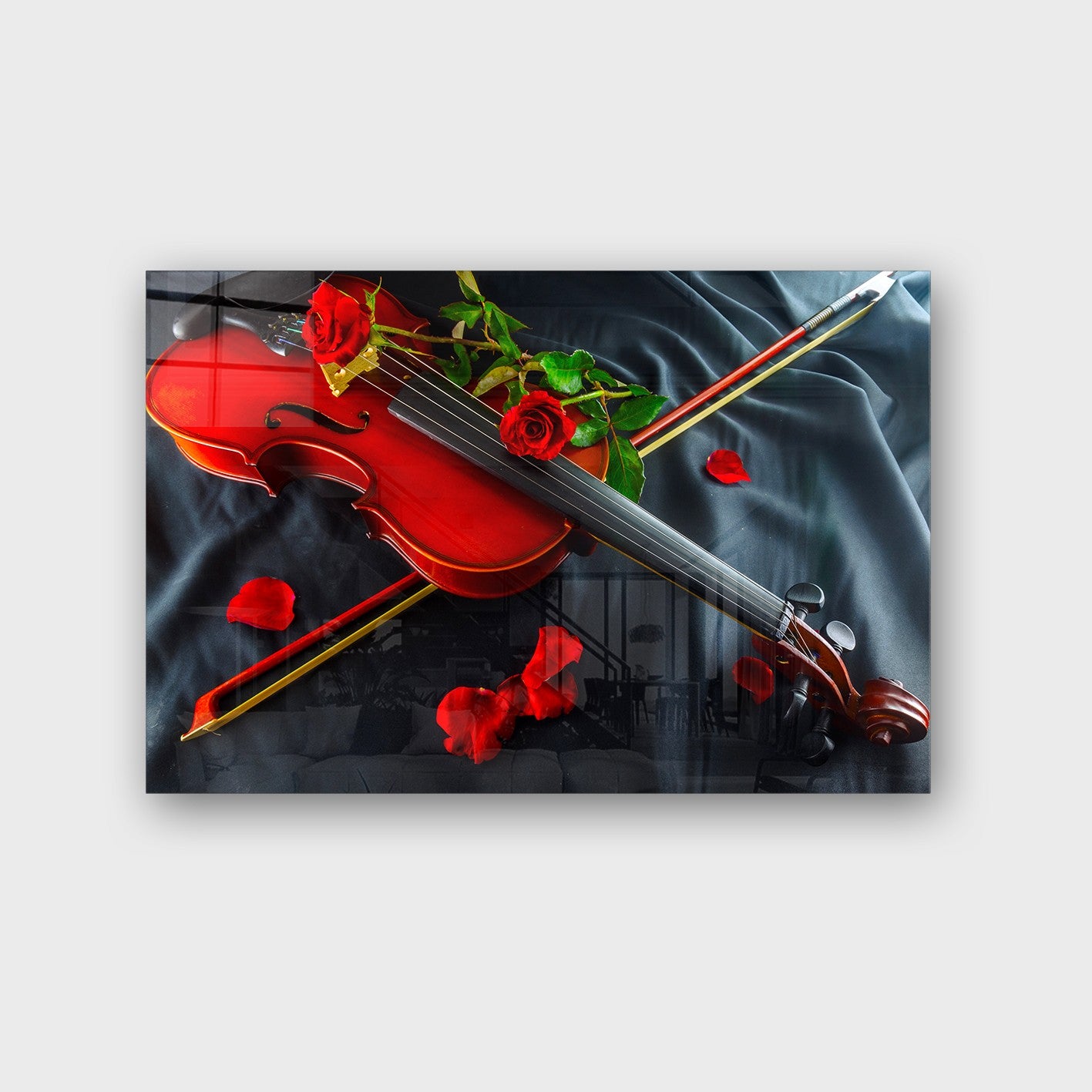 Quadro Decorativo em Vidro Temperado Multicolor 40x60cm - Arte Moderna para Parede