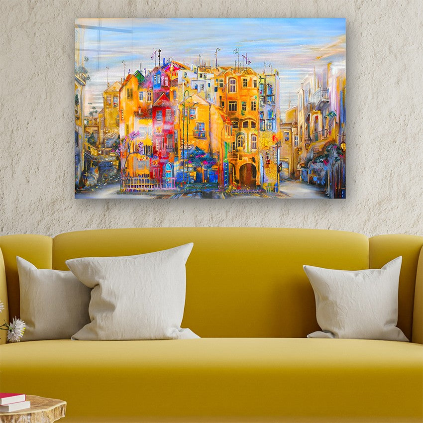 Quadro Decorativo em Vidro Temperado Multicolor 50x70cm - Arte Moderna para Parede