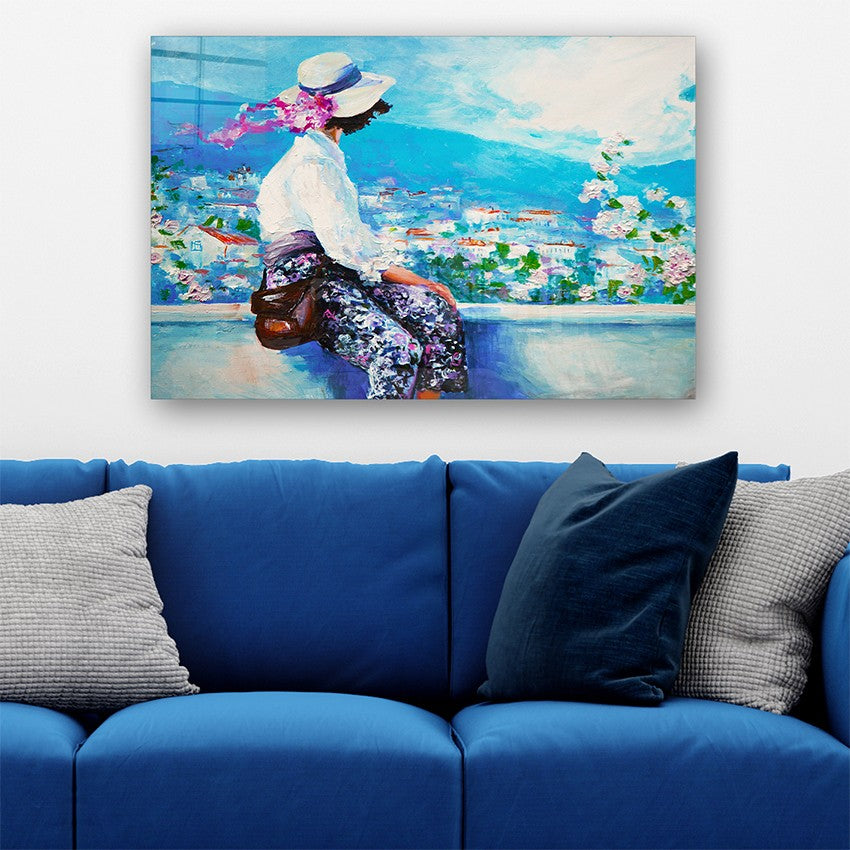 Quadro Decorativo em Vidro Temperado Multicolor 40x60cm - Arte Moderna para Parede