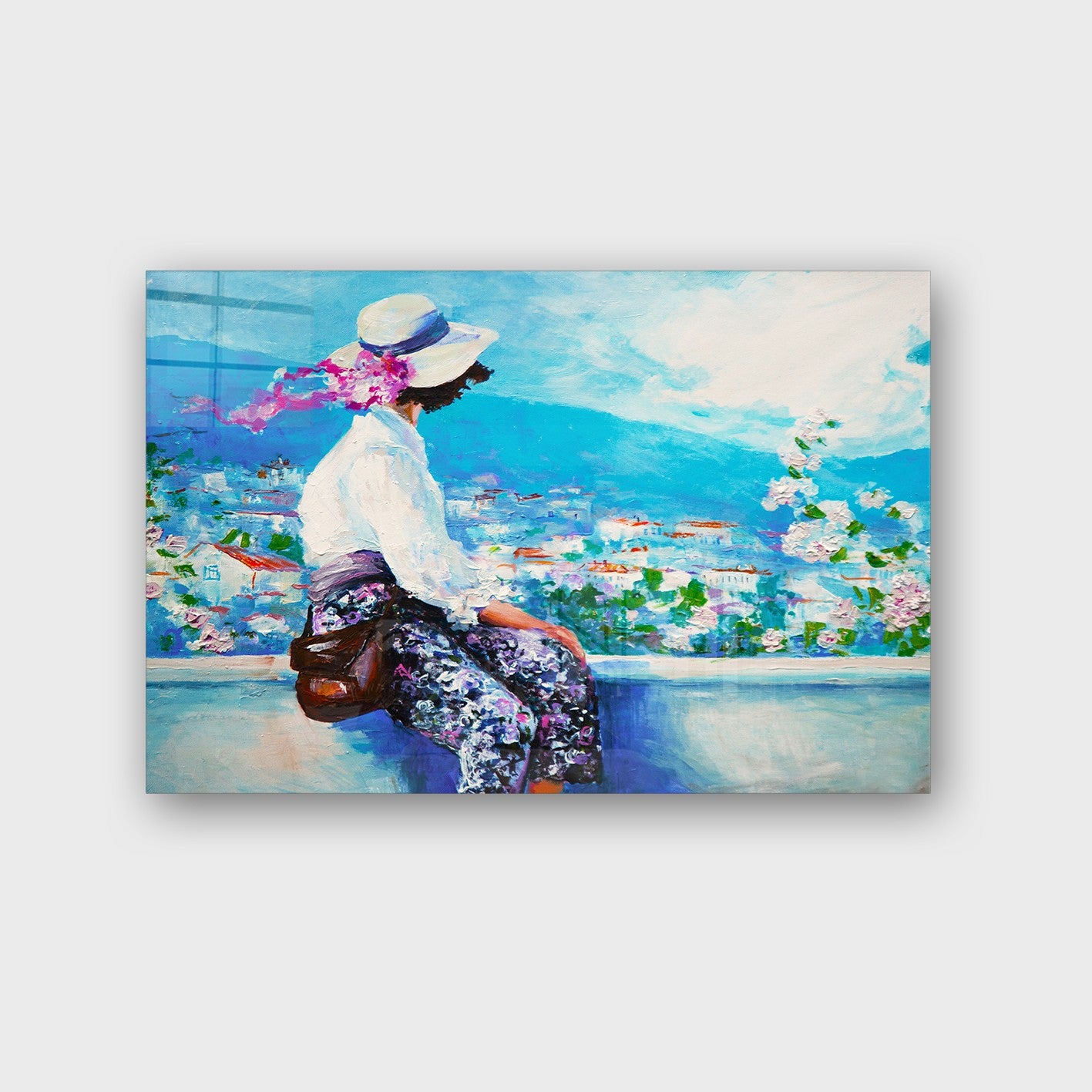 Quadro Decorativo em Vidro Temperado Multicolor 40x60cm - Arte Moderna para Parede