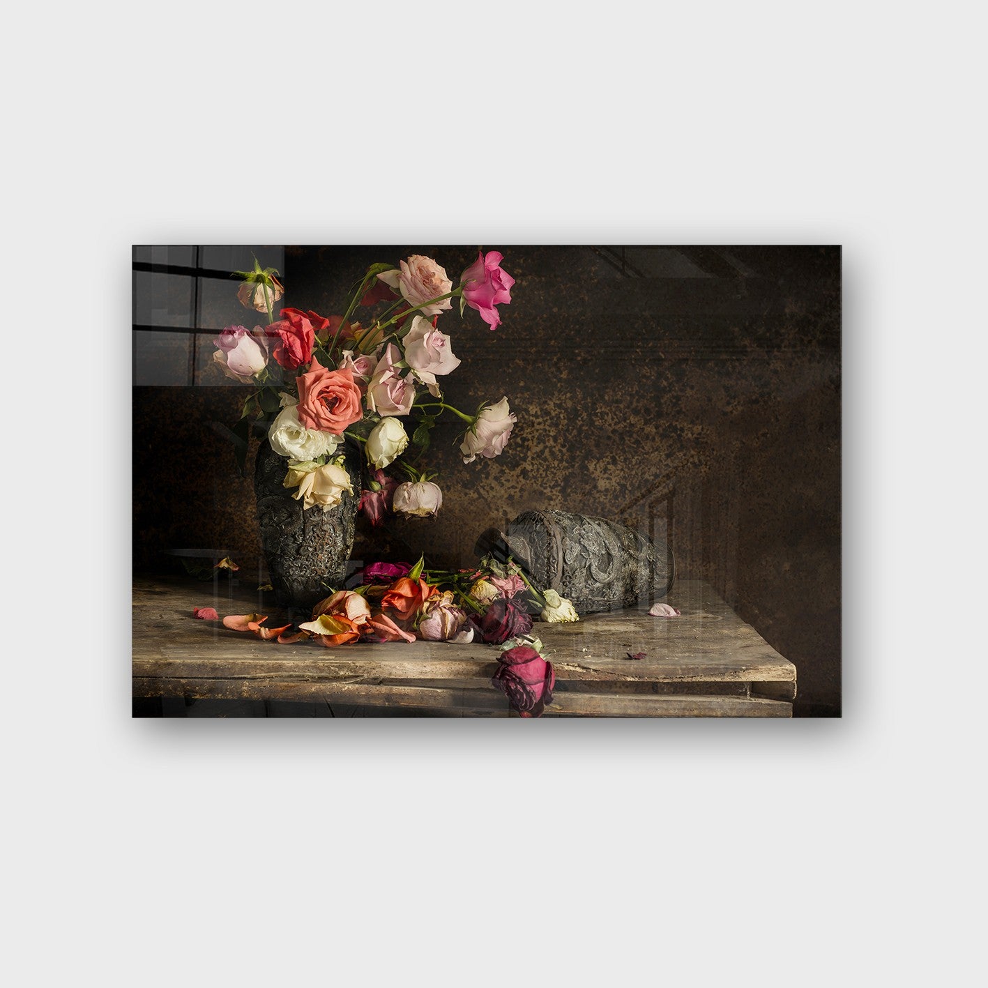 Quadro Decorativo em Vidro Temperado Multicolor 70x100cm - Arte Moderna para Parede