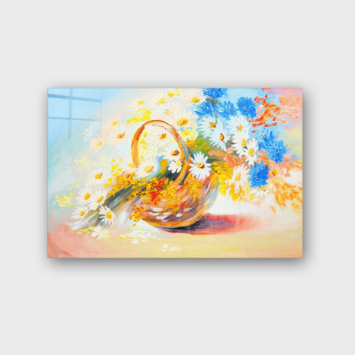 Quadro Decorativo em Vidro Temperado Multicolor 50x70cm - Arte Moderna para Parede