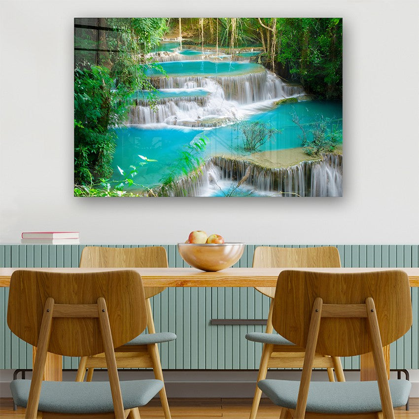 Quadro Decorativo em Vidro Temperado Multicolor 40x60cm - Arte Moderna para Parede