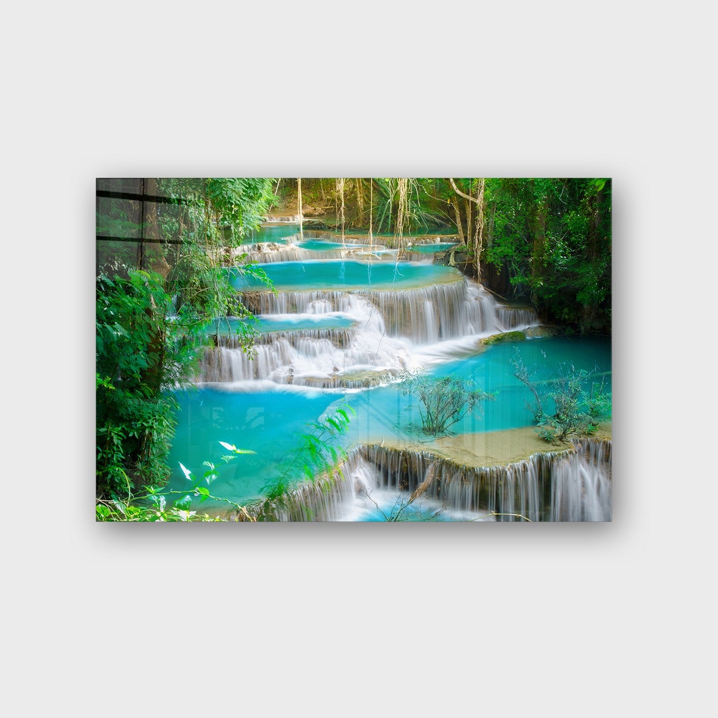 Quadro Decorativo em Vidro Temperado Multicolor 50x70cm - Arte Moderna para Parede