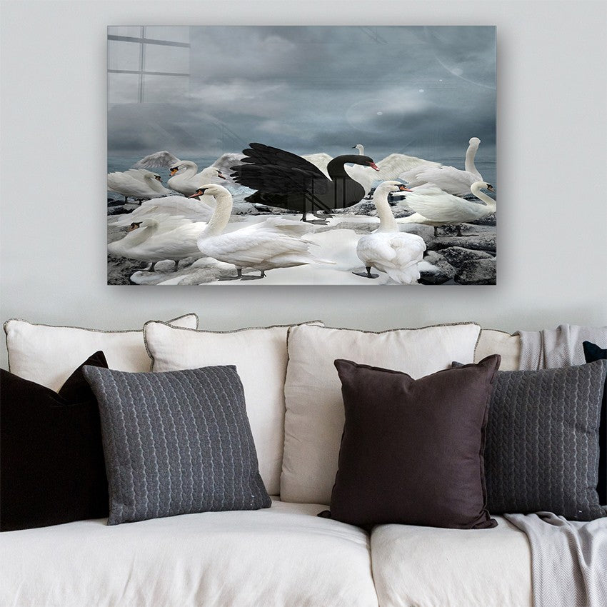 Quadro Decorativo em Vidro Temperado Multicolor 40x60cm - Arte Moderna para Parede