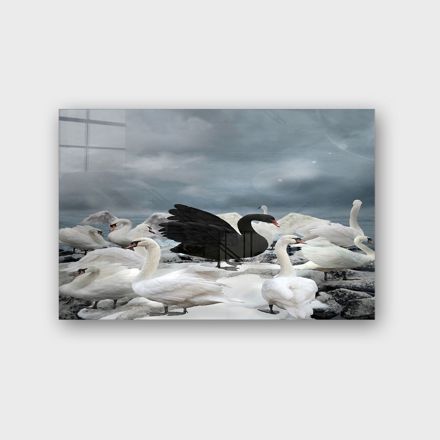 Quadro Decorativo em Vidro Temperado Multicolor 50x70cm - Arte Moderna para Parede