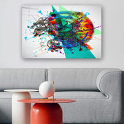 Quadro Decorativo em Vidro Temperado Multicolor 40x60cm - Arte Moderna para Parede