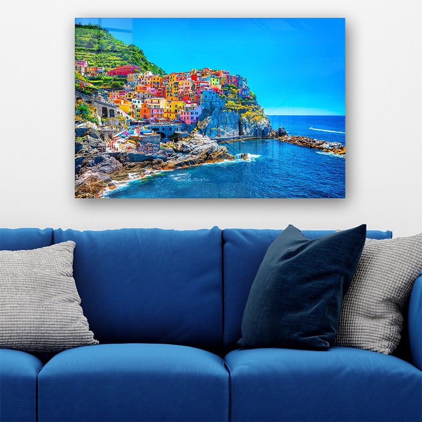 Quadro Decorativo em Vidro Temperado Multicolor 40x60cm - Arte Moderna para Parede