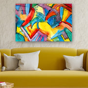 Quadro Decorativo em Vidro Temperado Multicolor 50x70cm - Arte Moderna para Parede