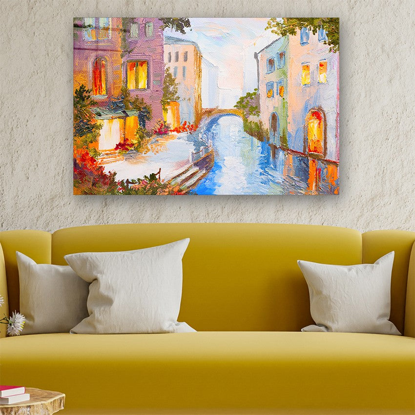 Quadro Decorativo em Vidro Temperado Multicolor 40x60cm - Arte Moderna para Parede