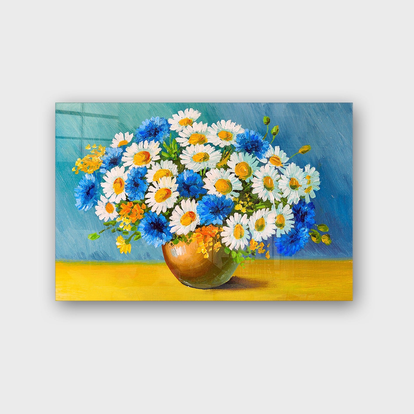 Quadro Decorativo em Vidro Temperado Multicolor 50x70cm - Arte Moderna para Parede