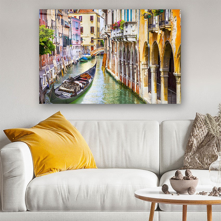 Quadro Decorativo em Vidro Temperado Multicolor 40x60cm - Arte Moderna para Parede