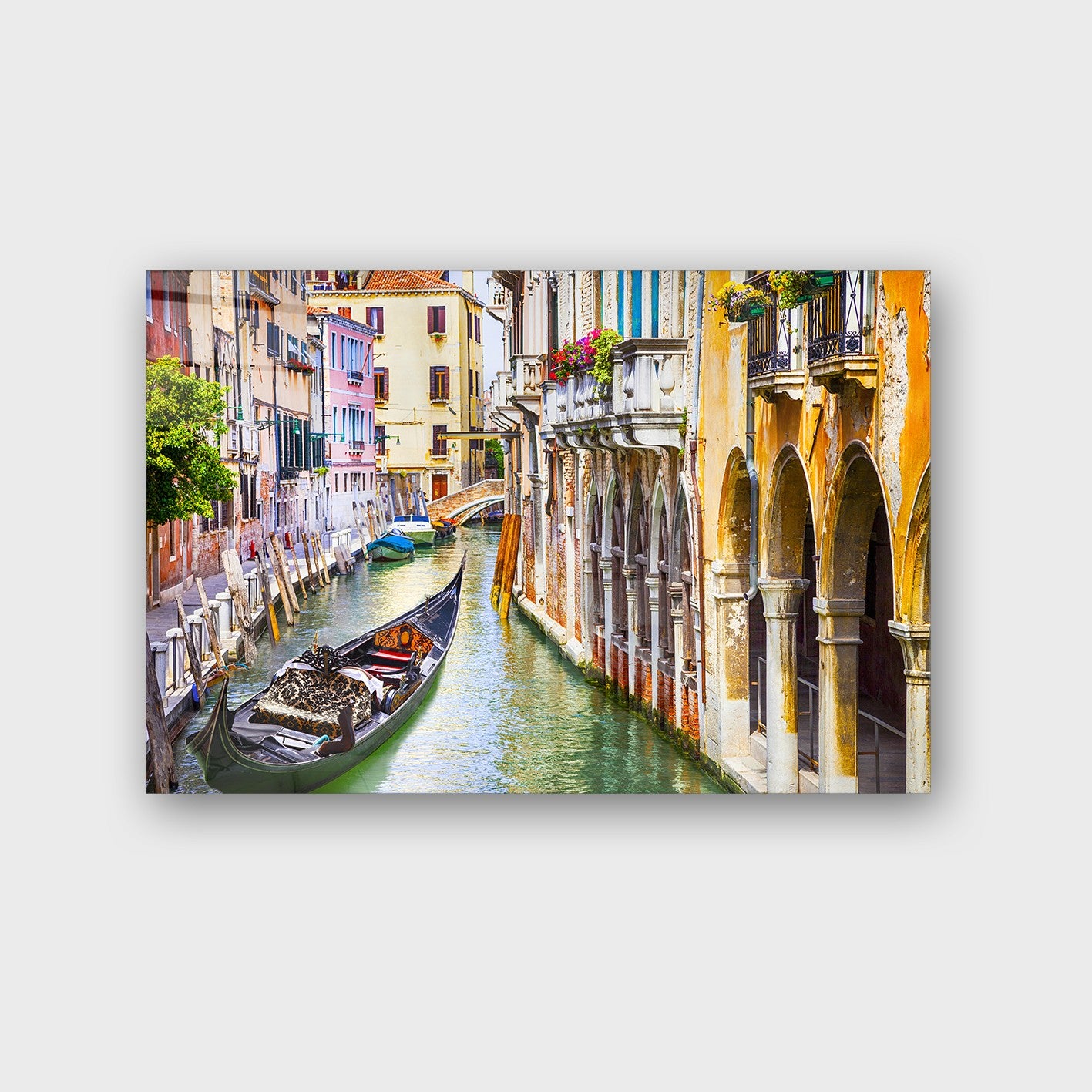 Quadro Decorativo em Vidro Temperado Multicolor 40x60cm - Arte Moderna para Parede