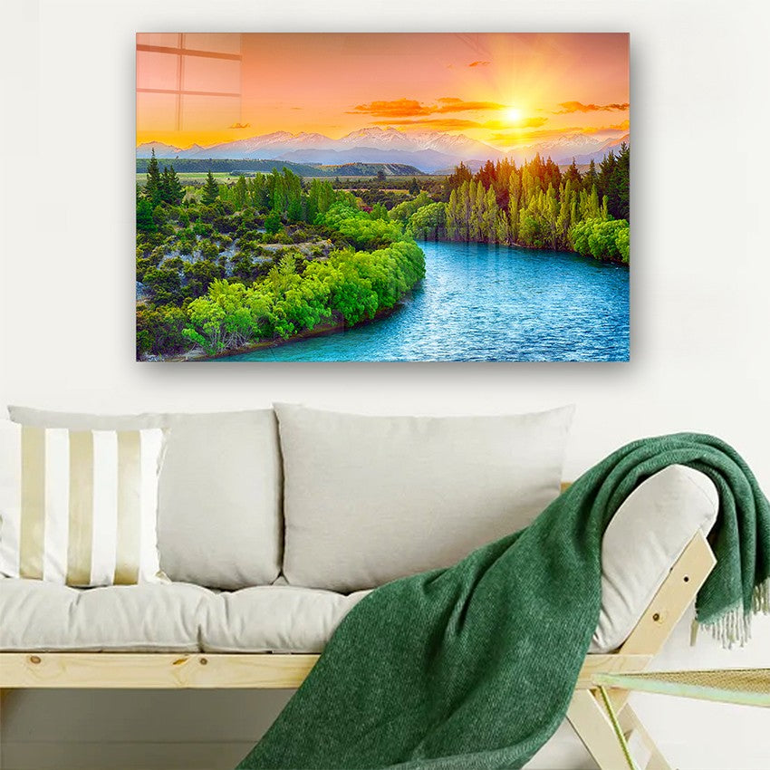 Quadro Decorativo em Vidro Temperado Multicolor 70x100cm - Arte Moderna para Parede