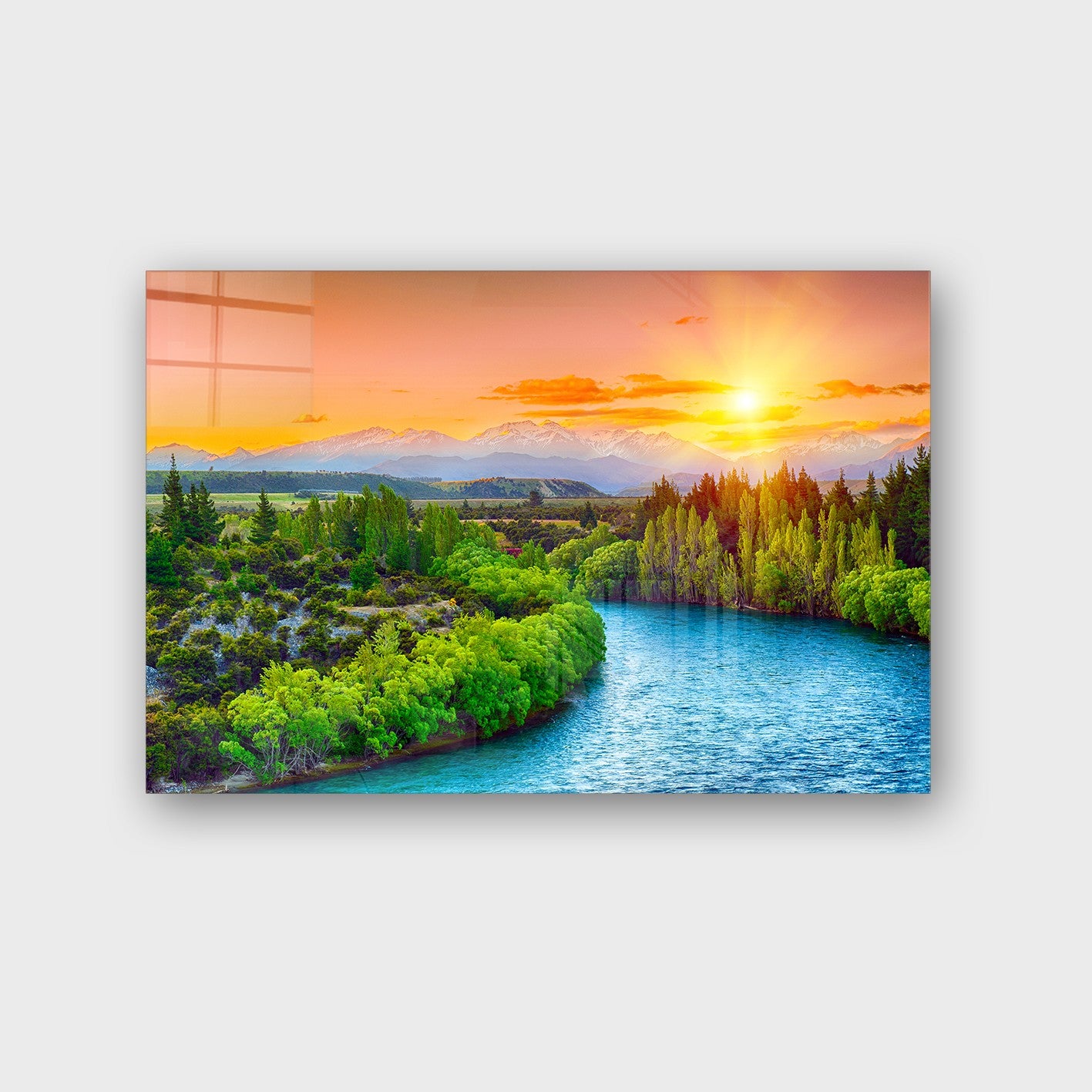 Quadro Decorativo em Vidro Temperado Multicolor 70x100cm - Arte Moderna para Parede