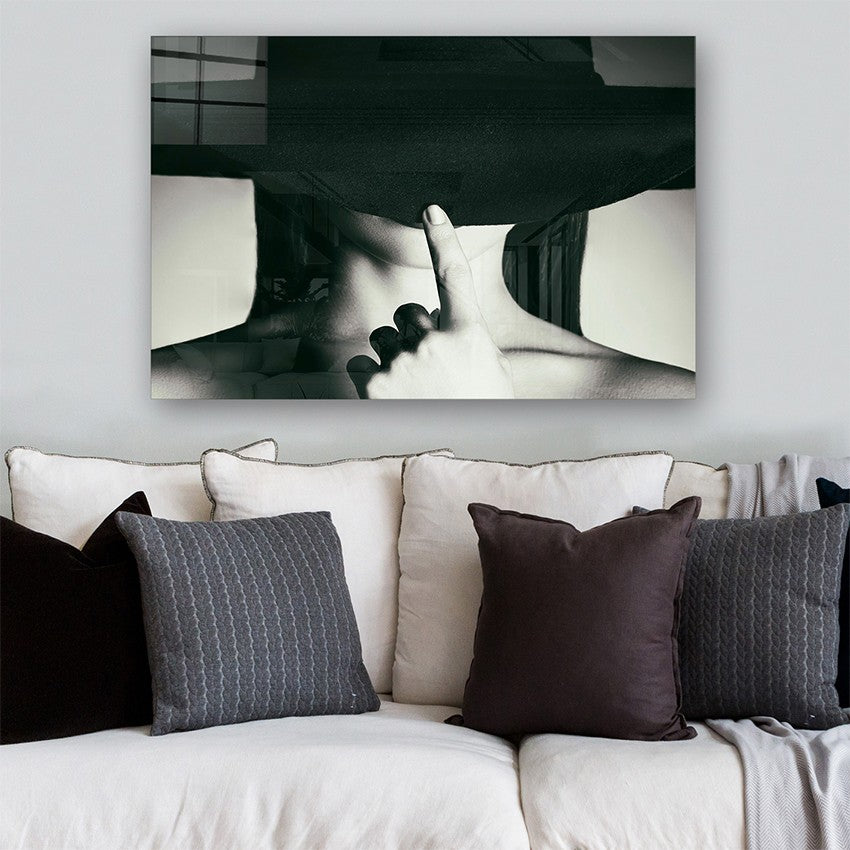 Quadro Decorativo em Vidro Temperado Multicolor 40x60cm - Arte Moderna para Parede