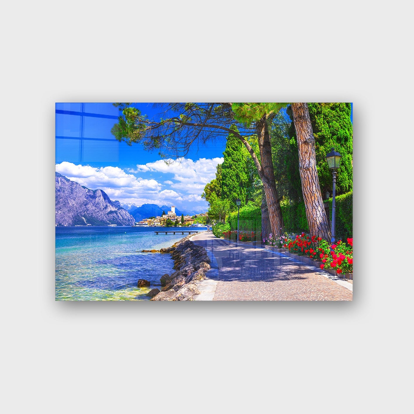 Quadro Decorativo em Vidro Temperado Multicolor 50x70cm - Arte Moderna para Parede