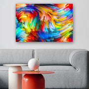 Quadro Decorativo em Vidro Temperado Multicolor 40x60cm - Arte Moderna para Parede