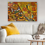 Quadro Decorativo em Vidro Temperado Multicolor 70x100cm - Arte Moderna para Parede