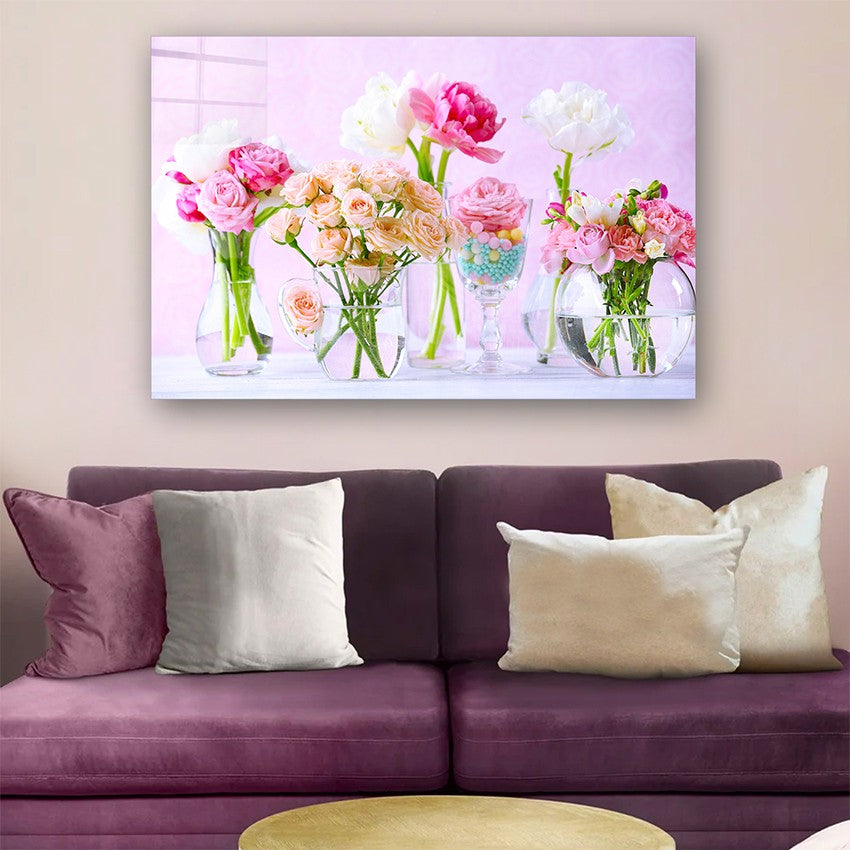 Quadro Decorativo em Vidro Temperado Multicolor 40x60cm - Arte Moderna para Parede