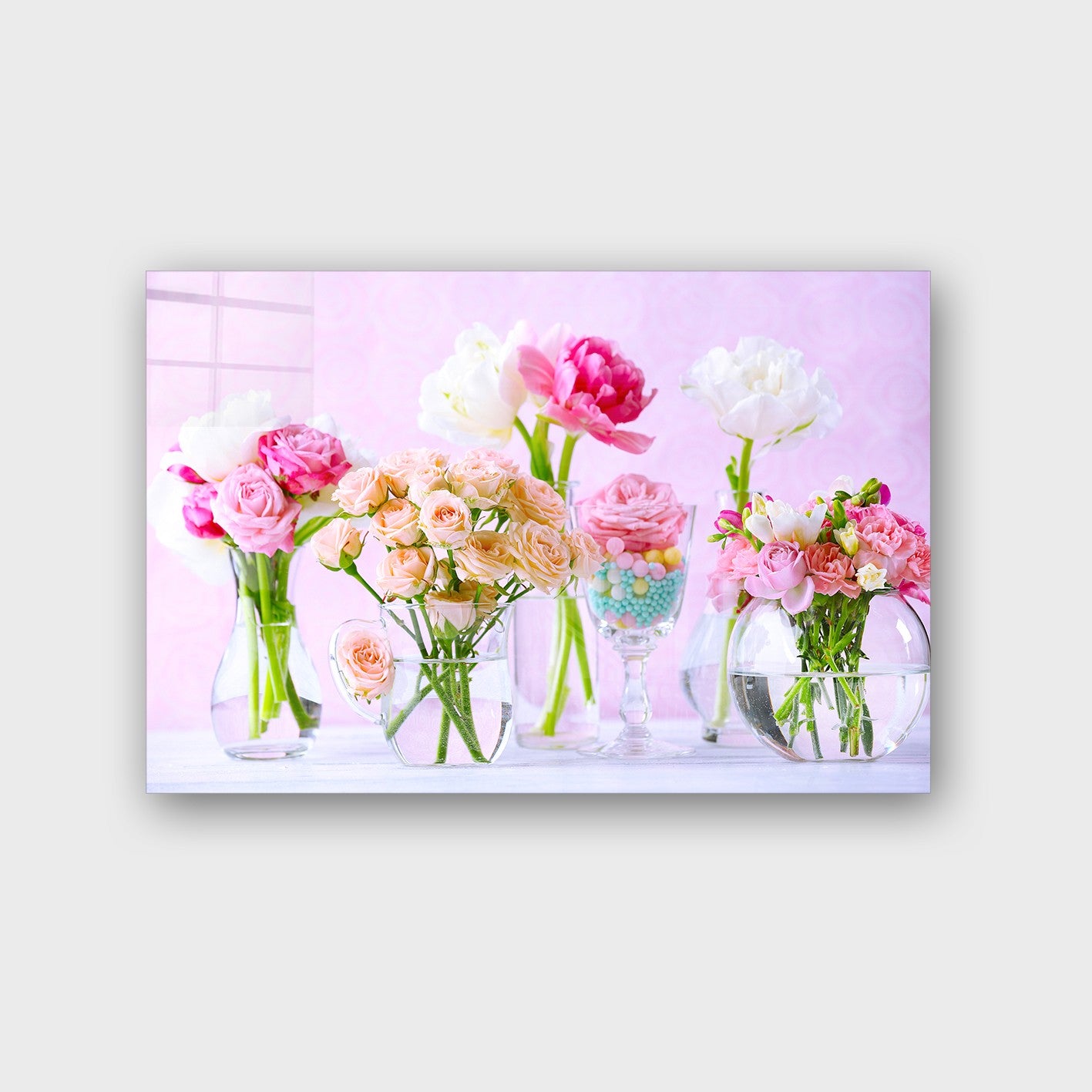 Quadro Decorativo em Vidro Temperado Multicolor 50x70cm - Arte Moderna para Parede